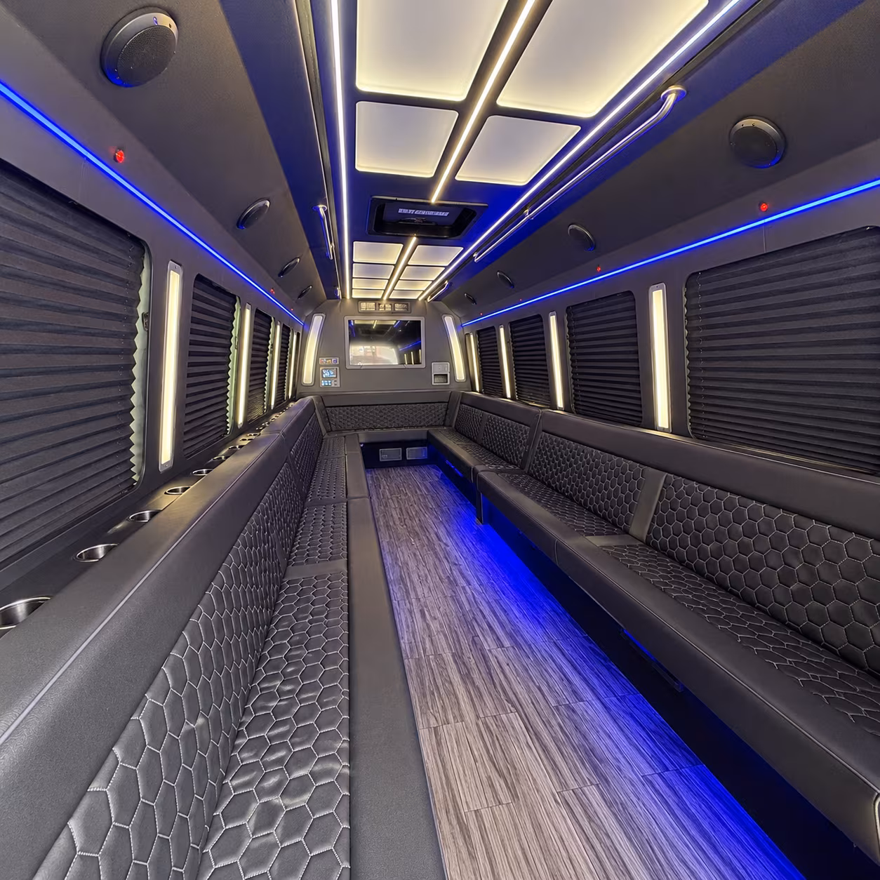rock hill 30 passenger party bus interior