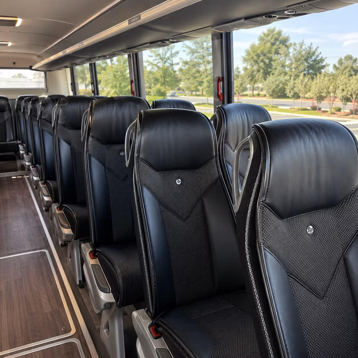 rock hill 45 passenger charter bus interior