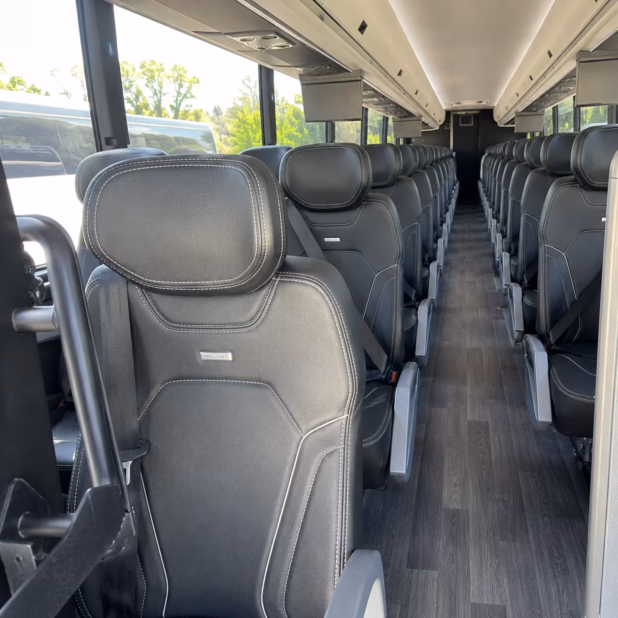 rock hill 47 passenger charter bus interior