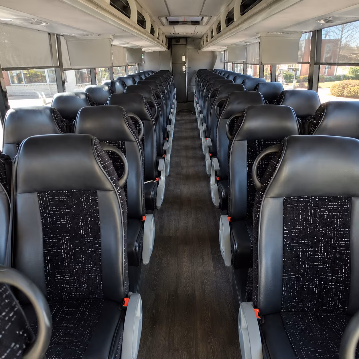 rock hill 54 passenger charter bus inside