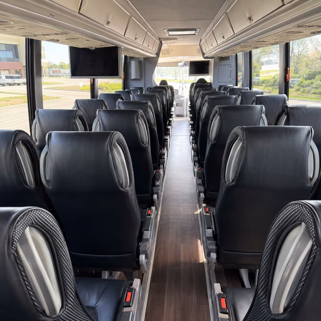 rock hill 56 passenger charter bus inside