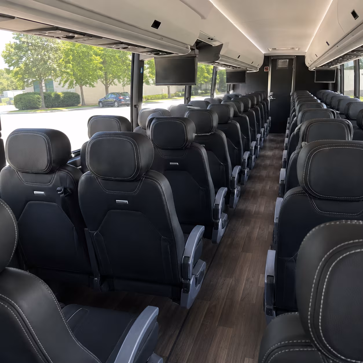 rock hill 56 passenger charter bus interior