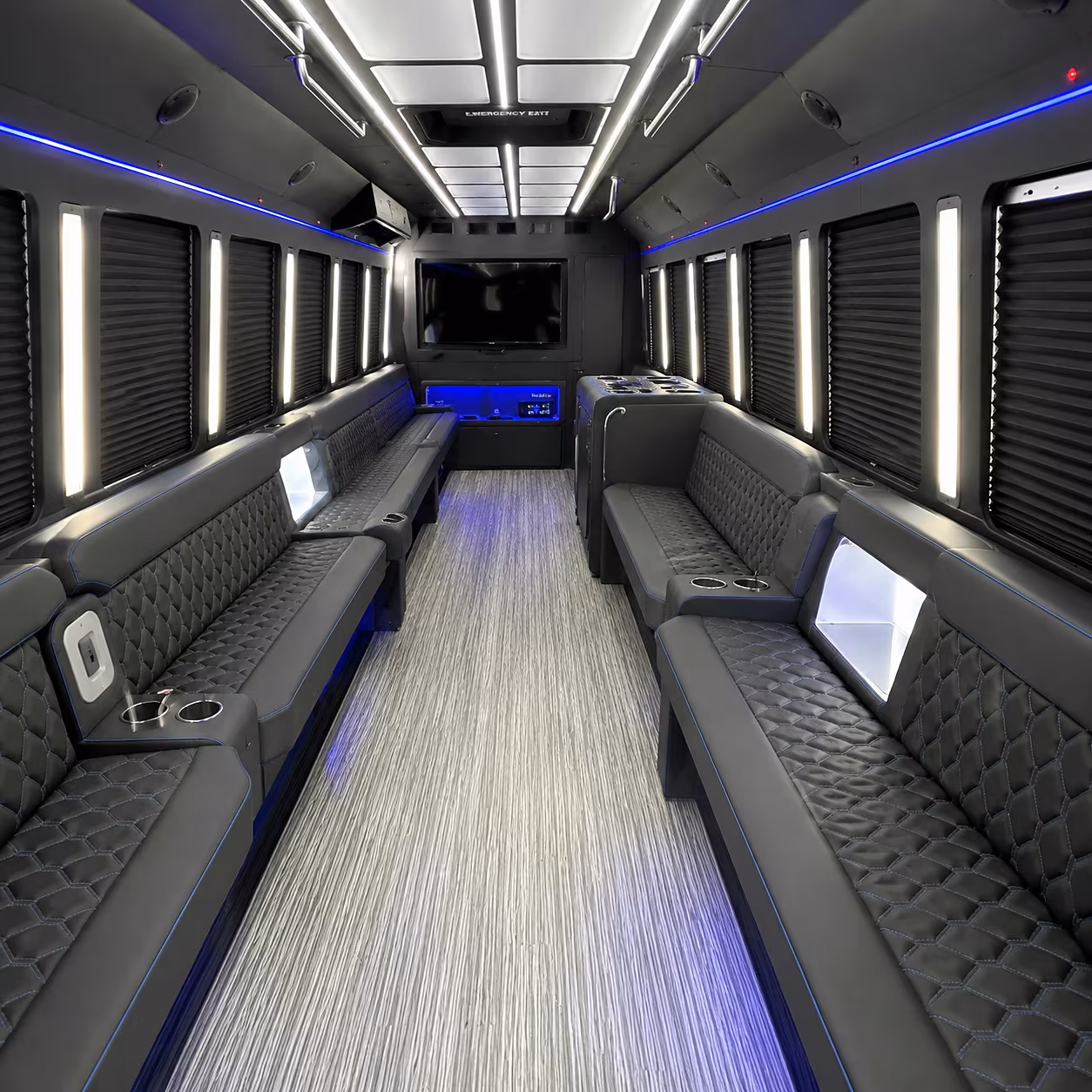 rock hill party bus interior